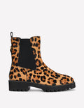 Jessie Chelsea-Stiefel mit breiter Sohle-Mohair, Leopardenmuster