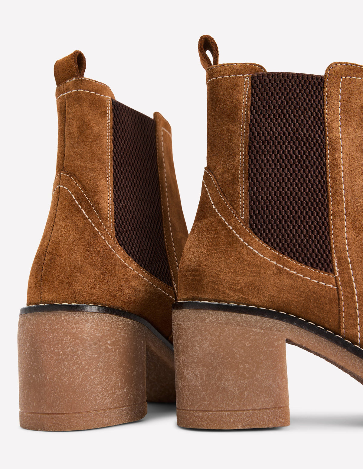 Chelsea-Stiefel mit Krepp-Absatz-Goldbraun - Image 4