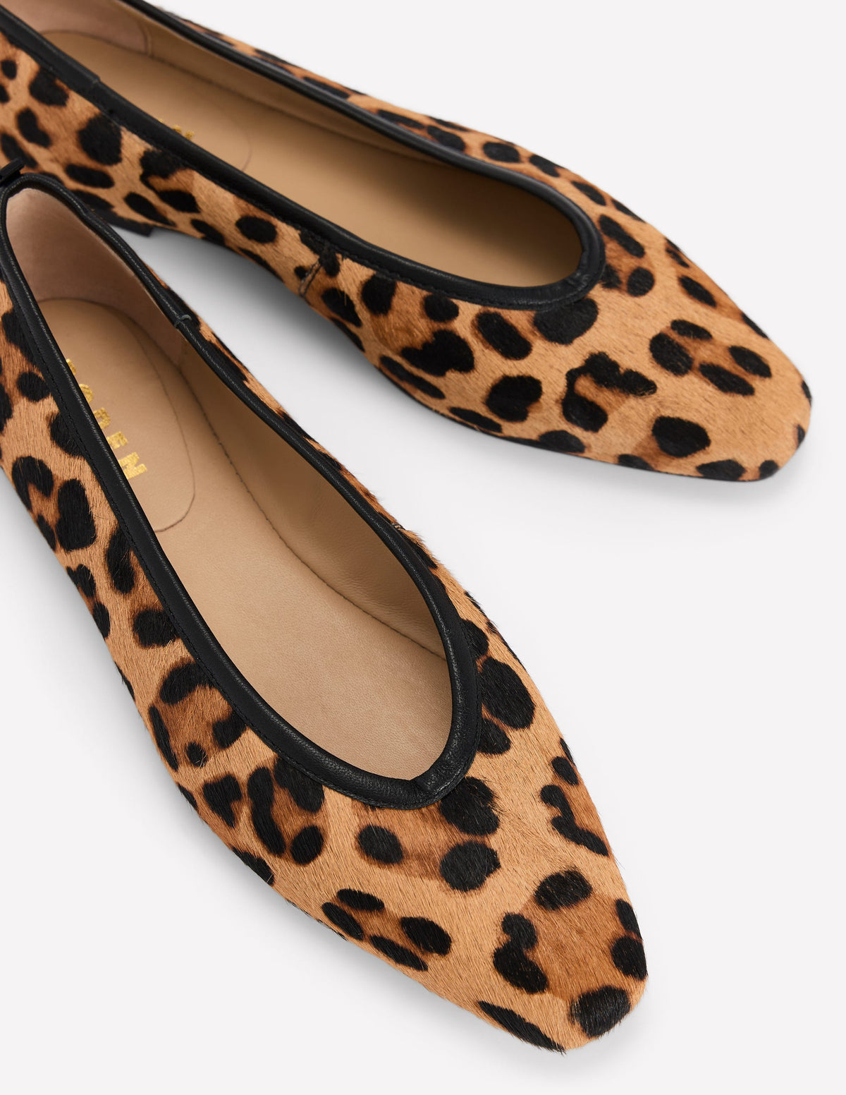Chaussures plates Nadia à bout biseauté-Klassisches Leopardenmuster Ponyhaar-4