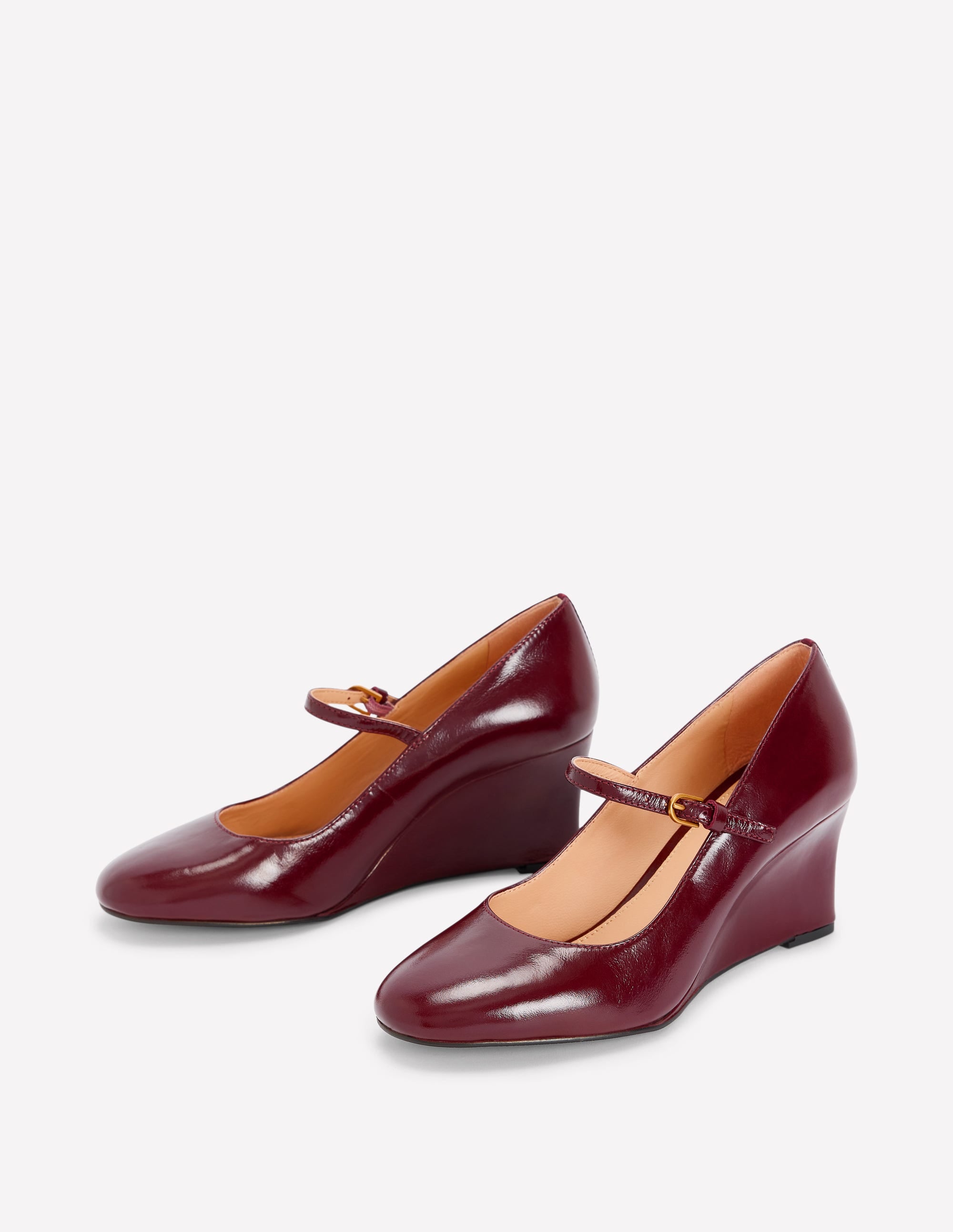 Mary Janes mit Keilabsatz-Oxblood - Image 3