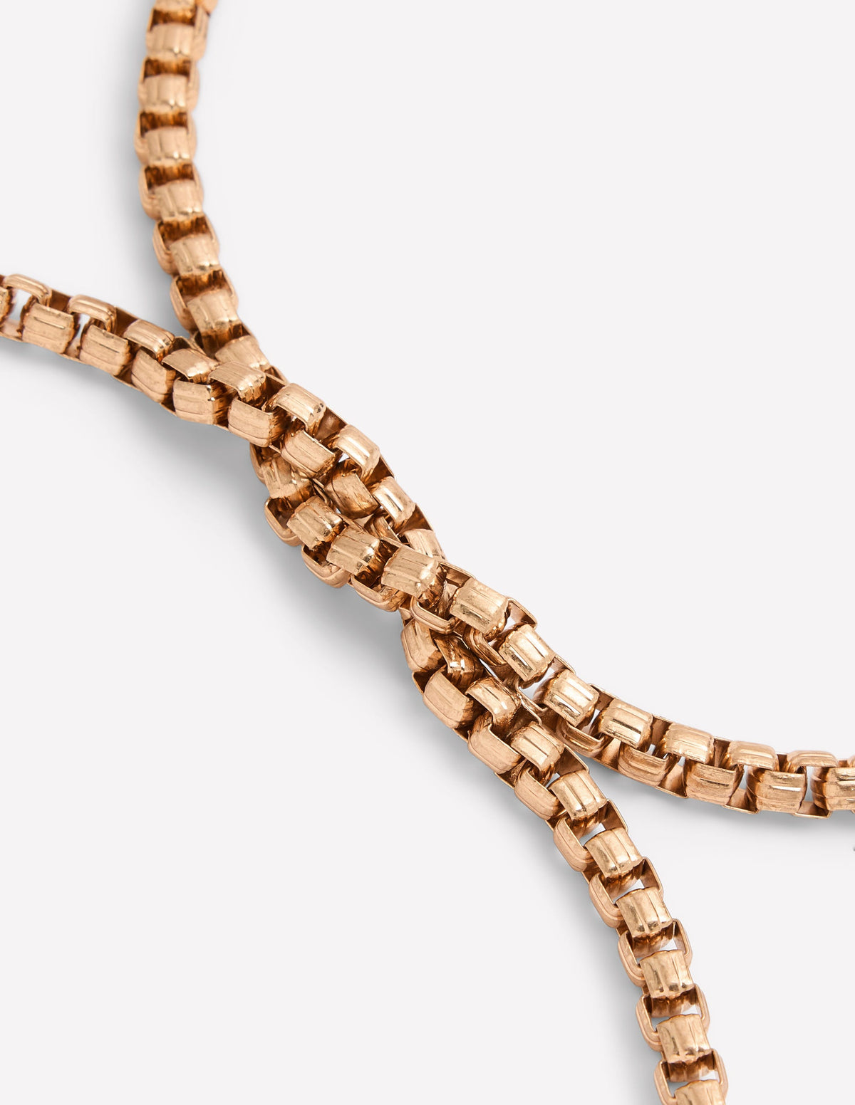 Lange Halskette mit Knoten-Gold - Image 3