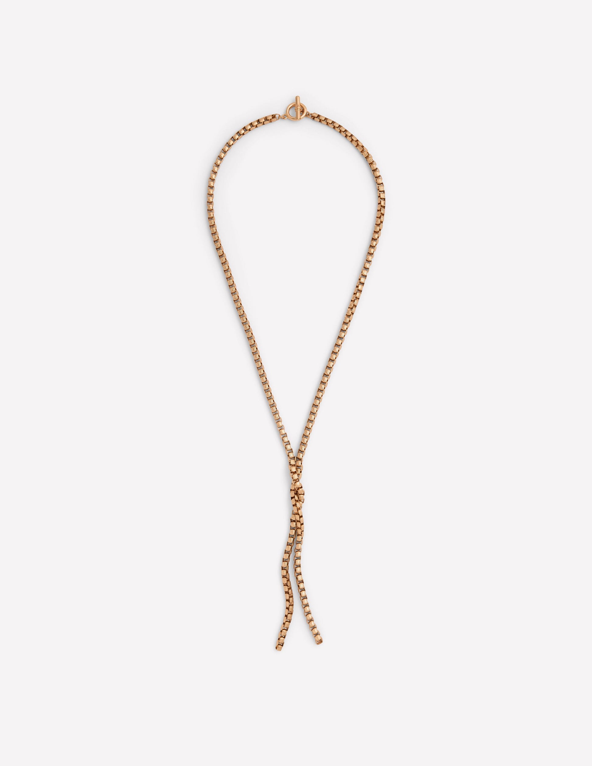 Lange Halskette mit Knoten-Gold-1