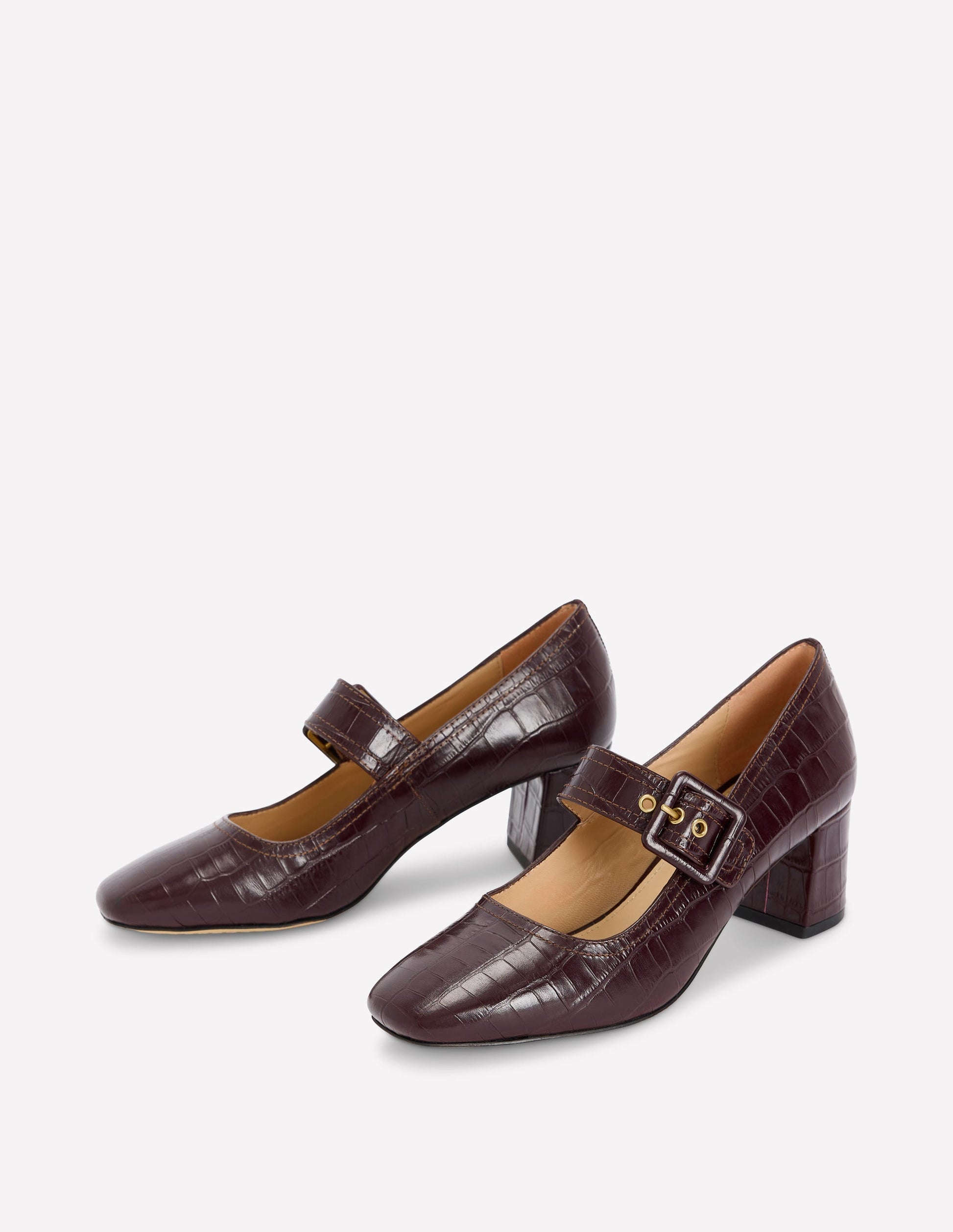 Pumps mit Schnallenriemen und Blockabsatz-Oxblood-3