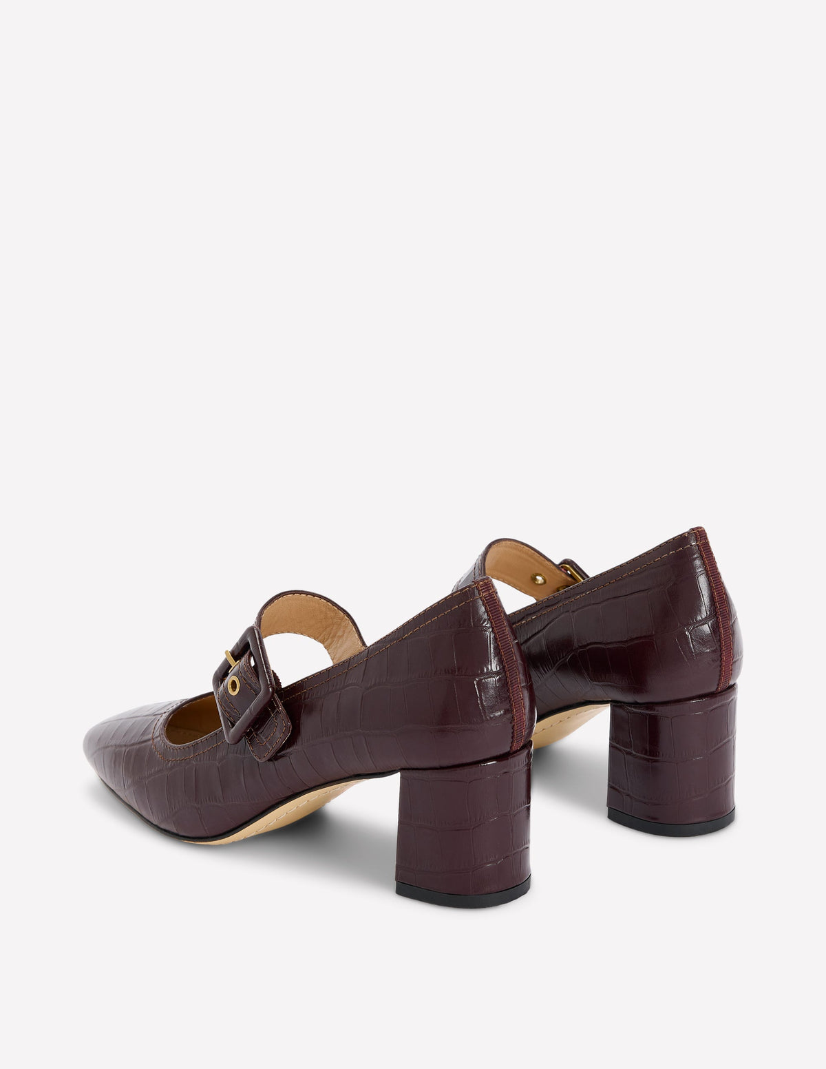 Pumps mit Schnallenriemen und Blockabsatz-Oxblood-5