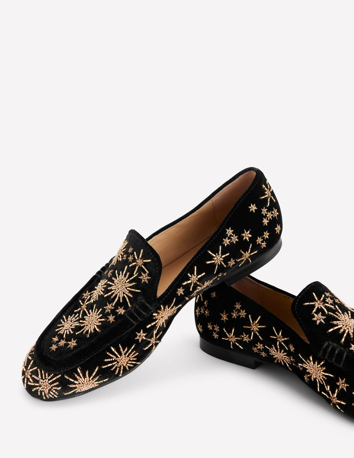Dinah Verzierte Loafer-Schwarz, Goldsterne - Image 4