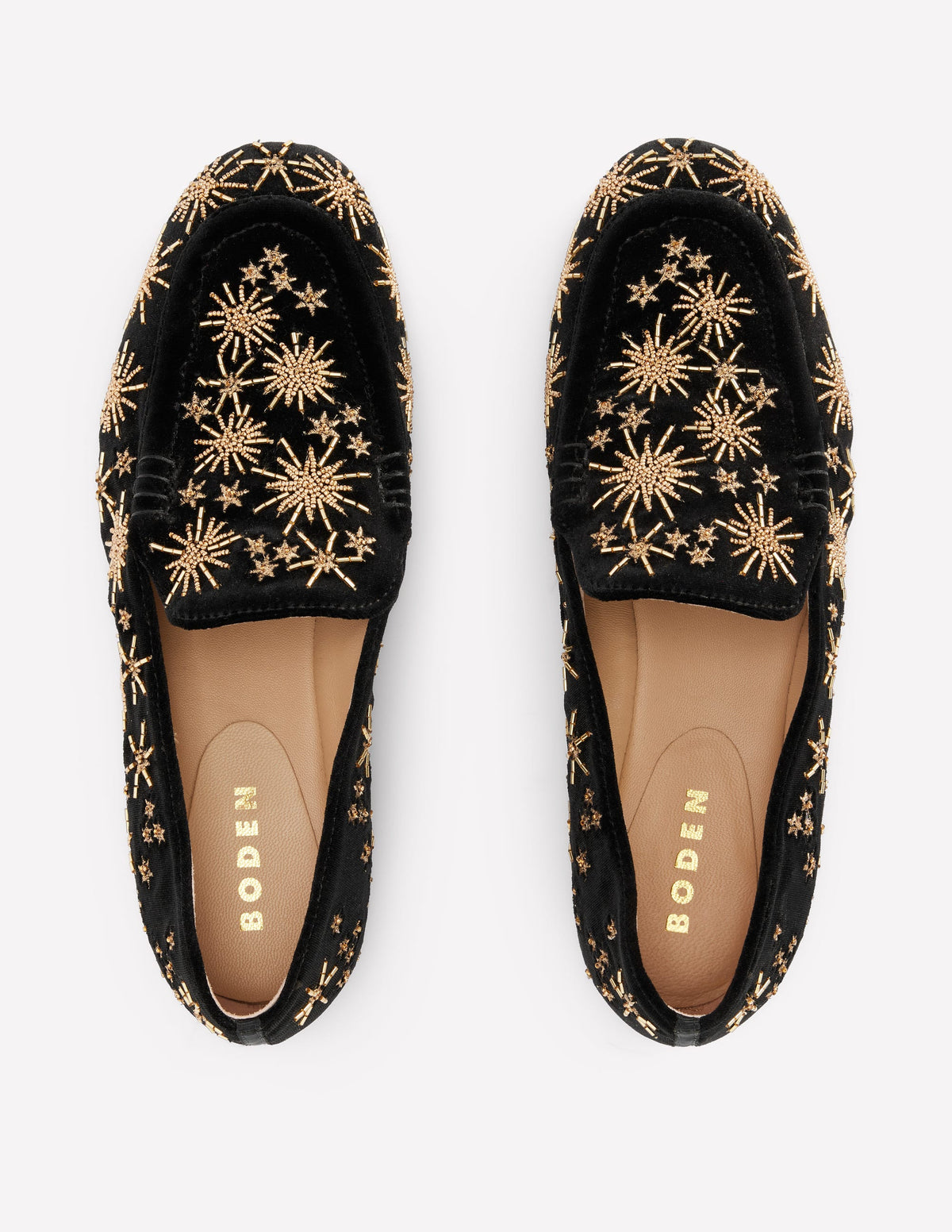 Dinah Verzierte Loafer-Schwarz, Goldsterne - Image 5
