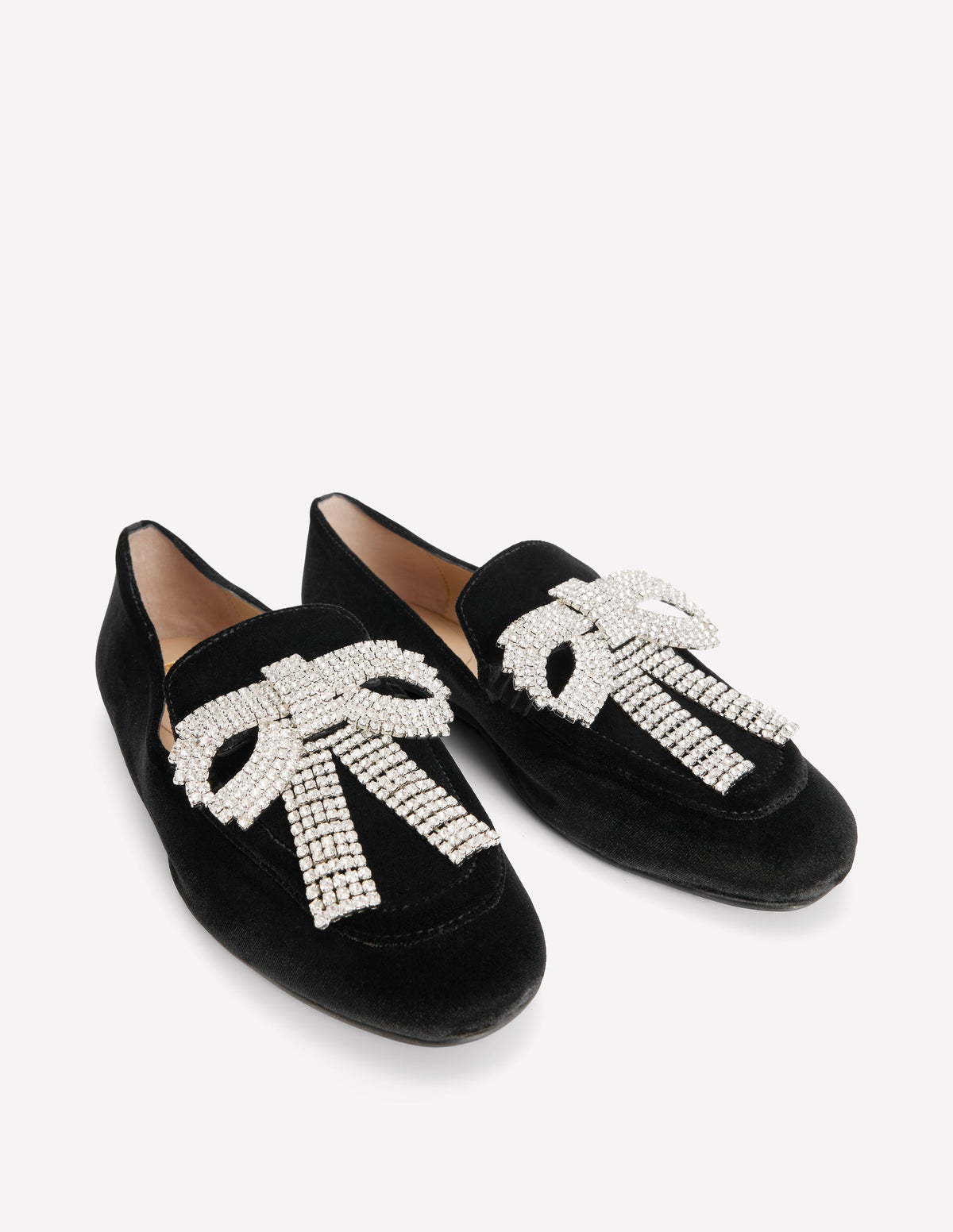 Dinah Verzierte Loafer-Schwarz, Glitzerschleifen-4