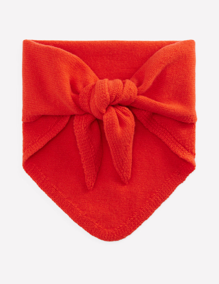 Gestricktes Halstuch aus Merinowolle-Feuerblume