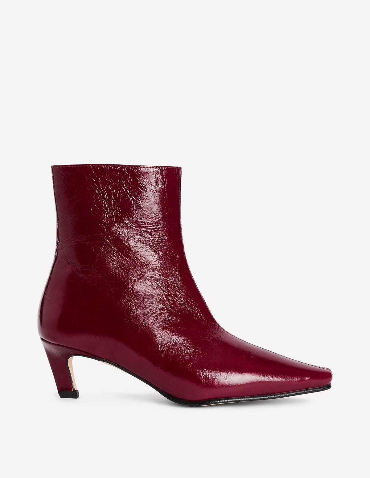 Bottines à bout droit-Bordeaux profond - Image 1