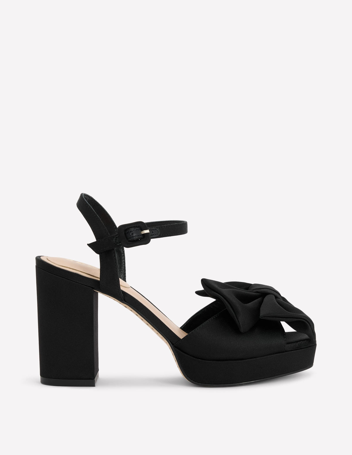 Plateauschuhe mit Schleife-Schwarz - Image 1
