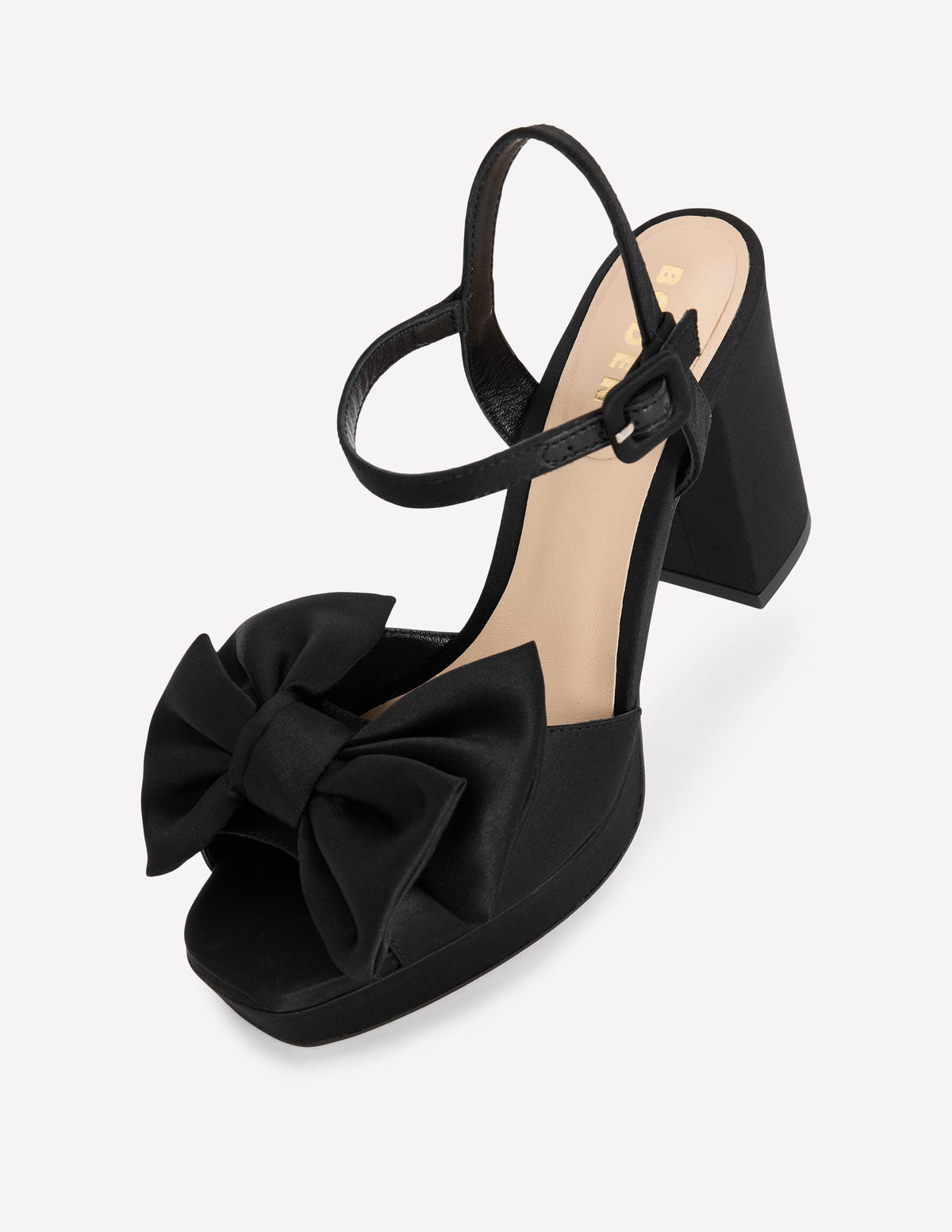 Plateauschuhe mit Schleife-Schwarz-4