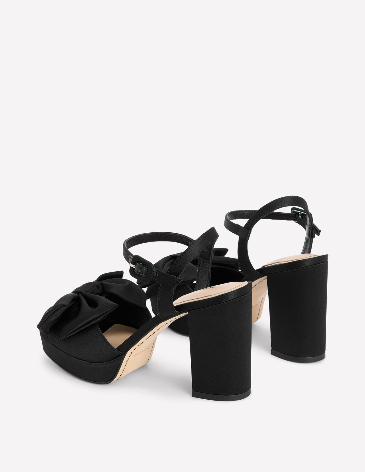 Plateauschuhe mit Schleife-Schwarz-5