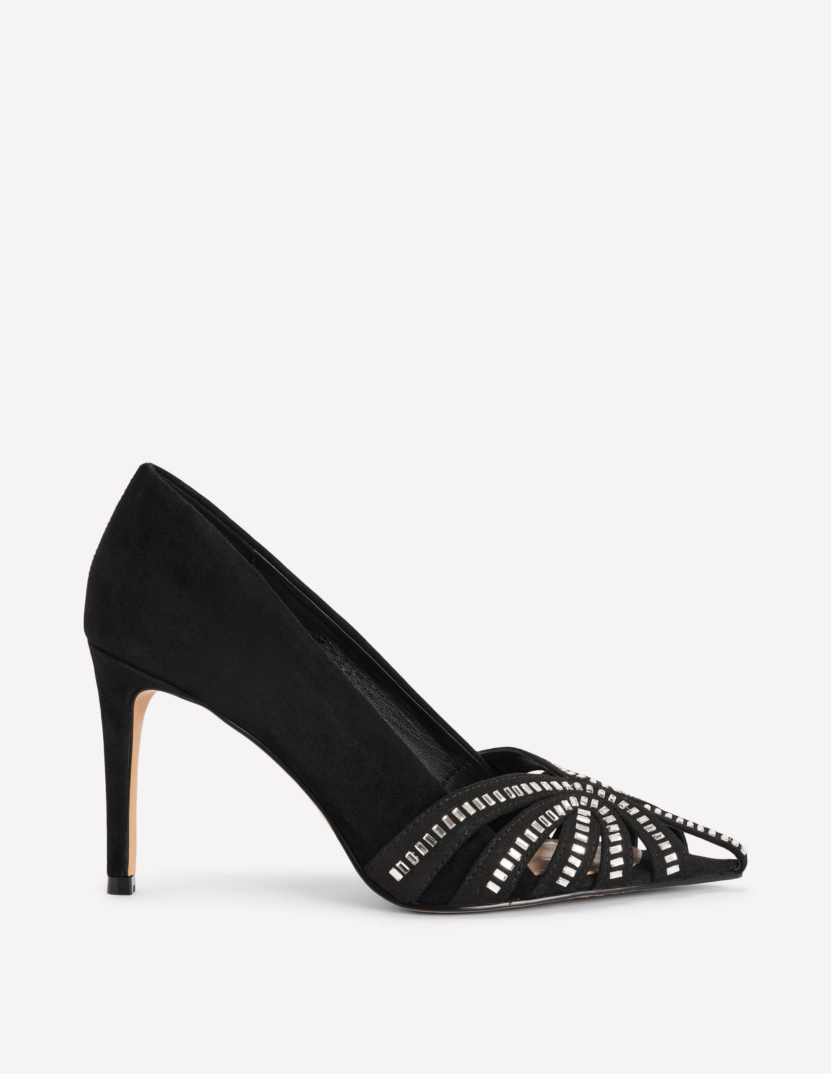 Pumps mit Gitterriemen-Schwarz - Image 1
