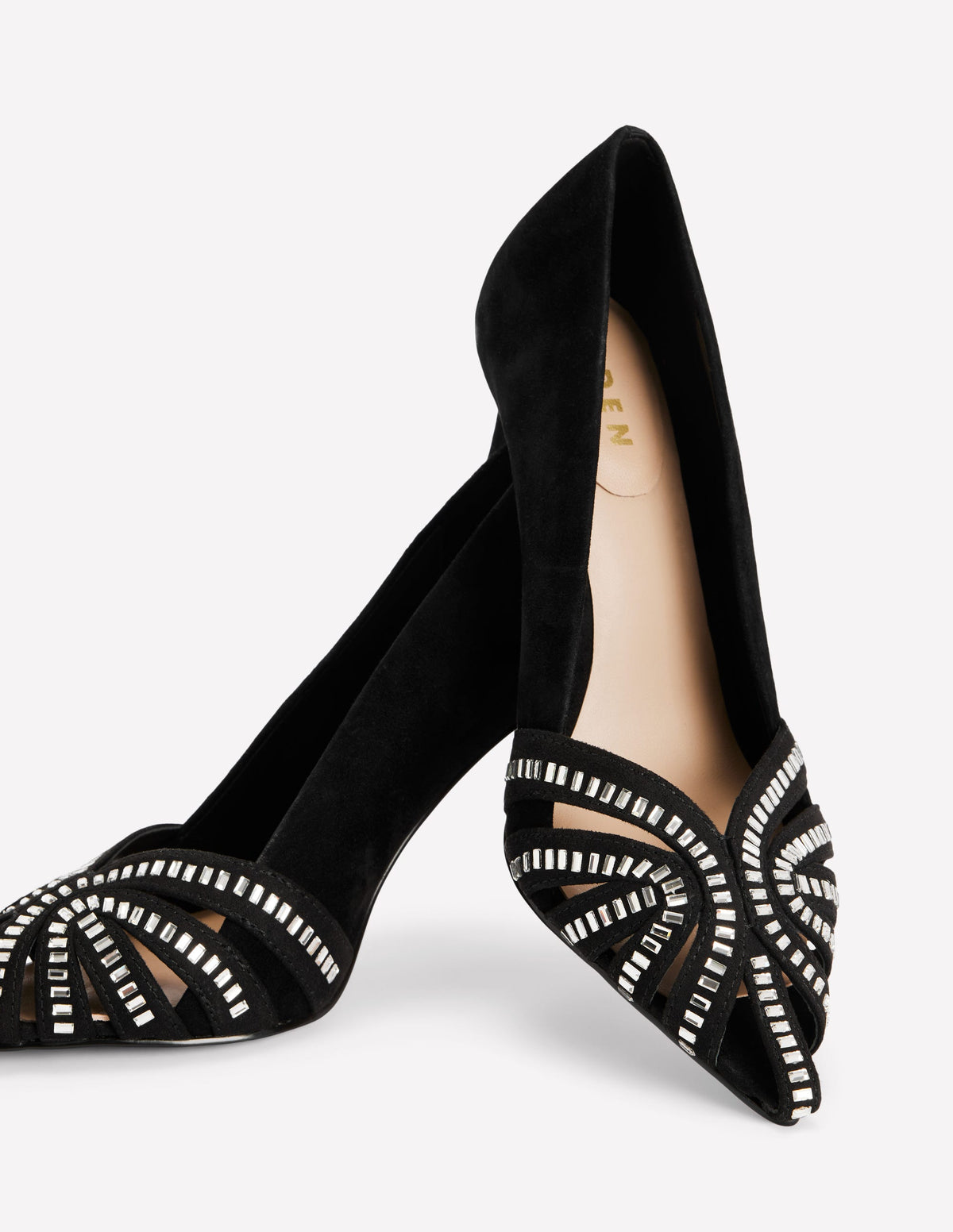 Pumps mit Gitterriemen-Schwarz-4