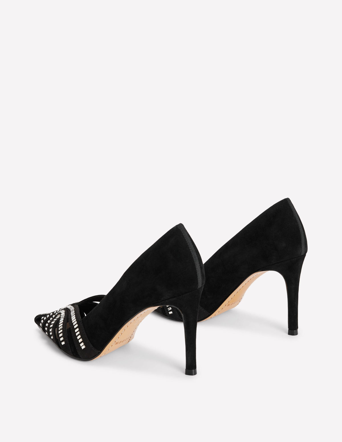 Pumps mit Gitterriemen-Schwarz-5