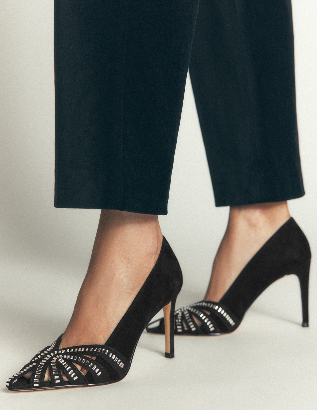 Pumps mit Gitterriemen-Schwarz - Image 2