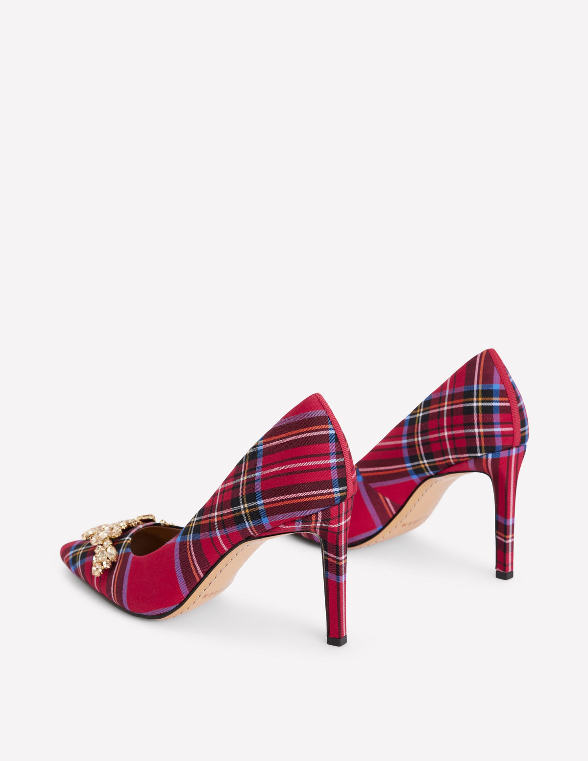 Escarpins ornementés-Écossais Rouge - Image 5