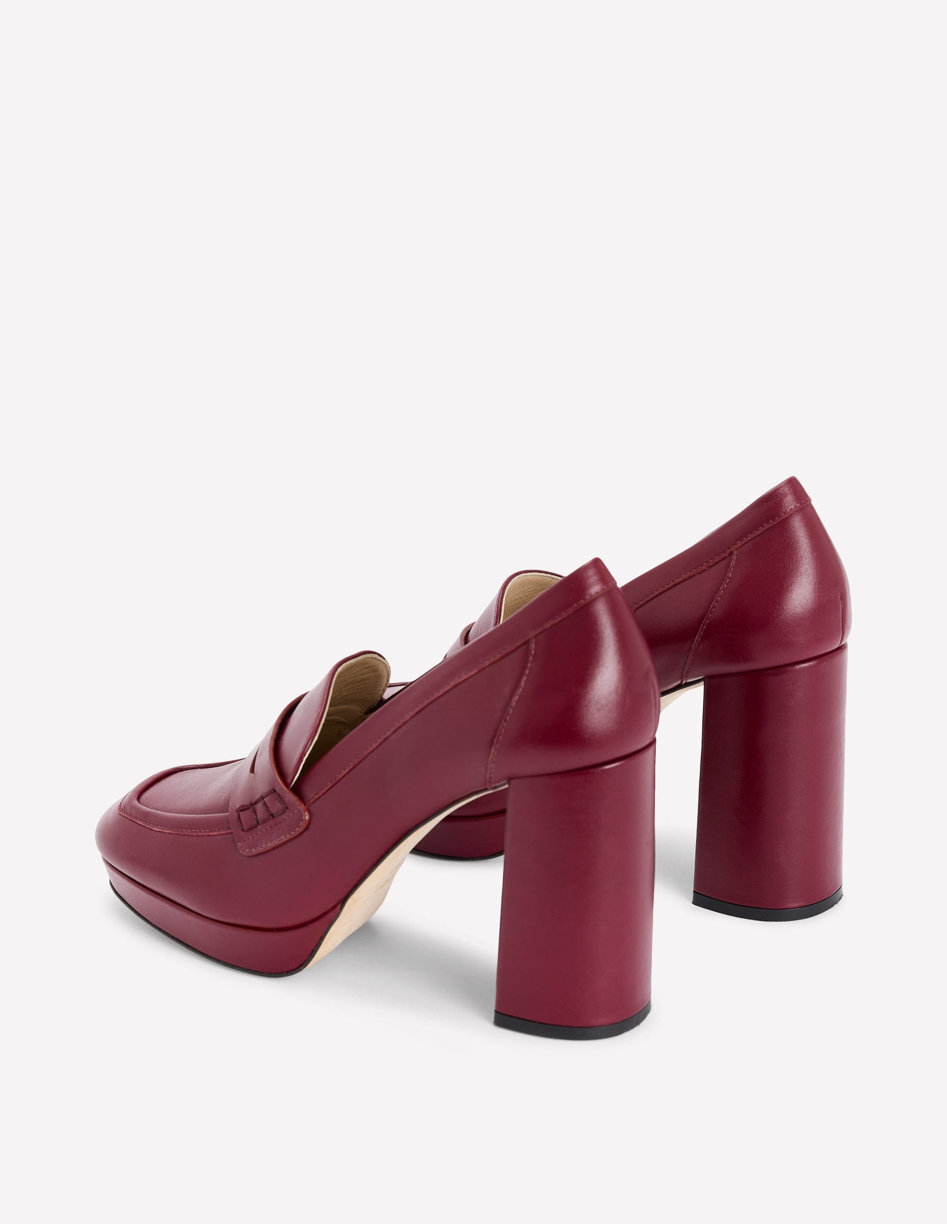 Mocassins à talons et semelle plateforme-Bordeaux profond-5