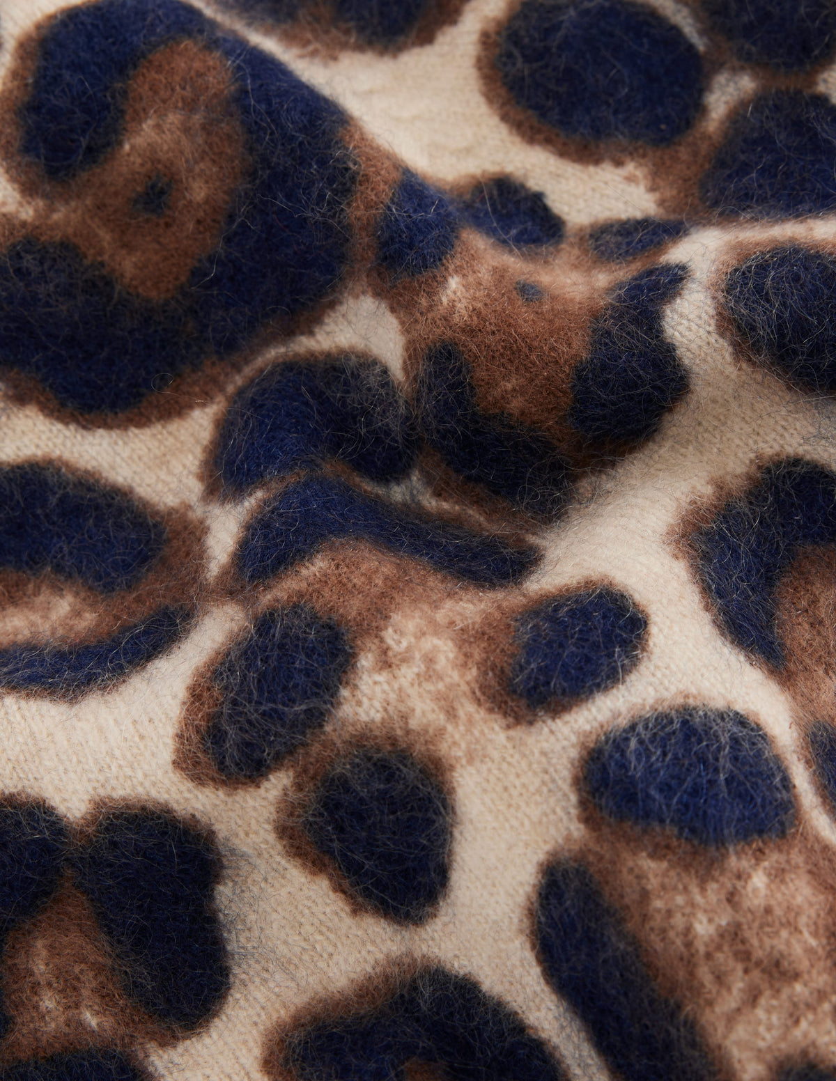 Mütze aus gebürstetem Kaschmir-Mohair, Leopardenmuster-3