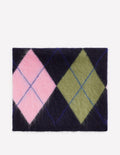 Schlauchschal aus gebürstetem Kaschmir-Bunt, Argyle-Muster