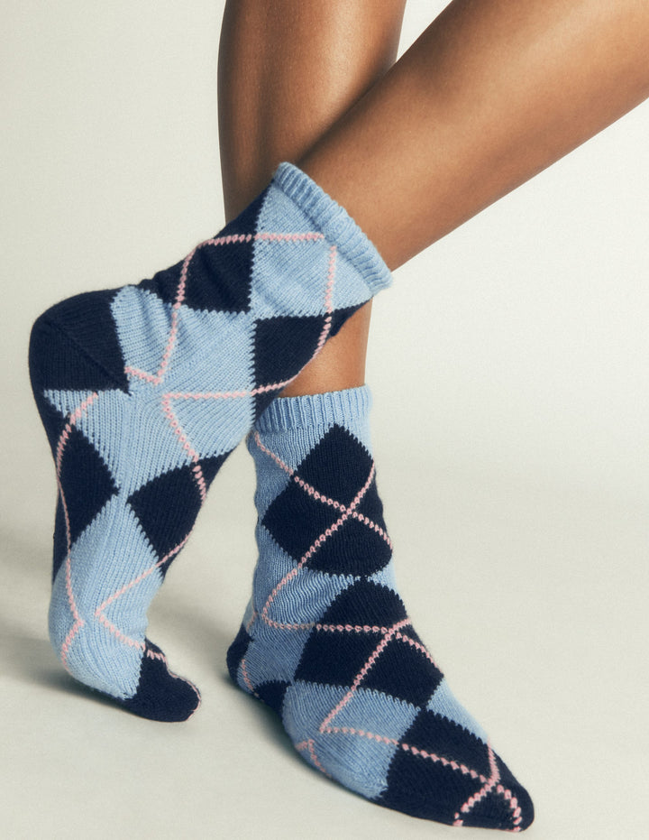 Chaussettes en maille cosy-Argile