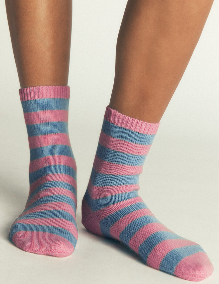 Chaussettes en maille cosy-À Rayures