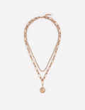 Zarte Halskette mit Metalljuwelen-Gold