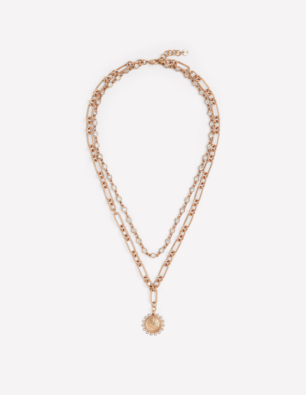 Zarte Halskette mit Metalljuwelen-Gold - Image 1