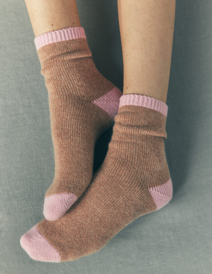 Kaschmir-Socken-Beige