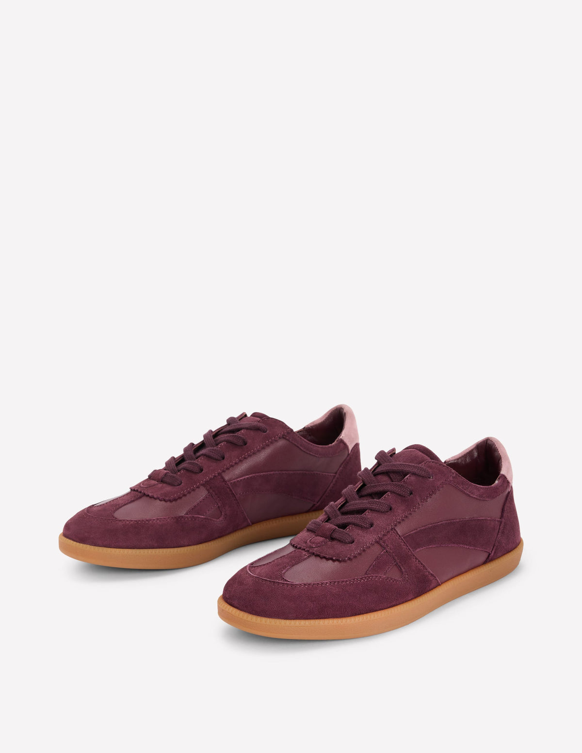 Sneaker mit seitlichem Lederdetail-Oxblood-3