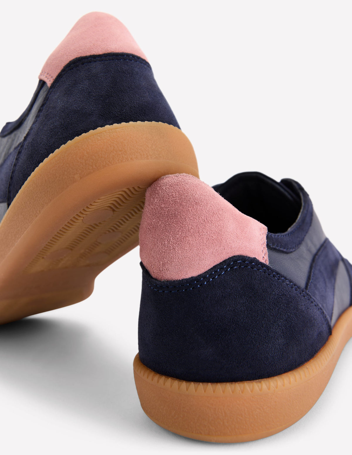 Leather Side Detail Trainer-Navy-4