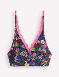 Stripe & Stare Spitzen-BH mit tiefem Dekolleté-Blumenmuster
