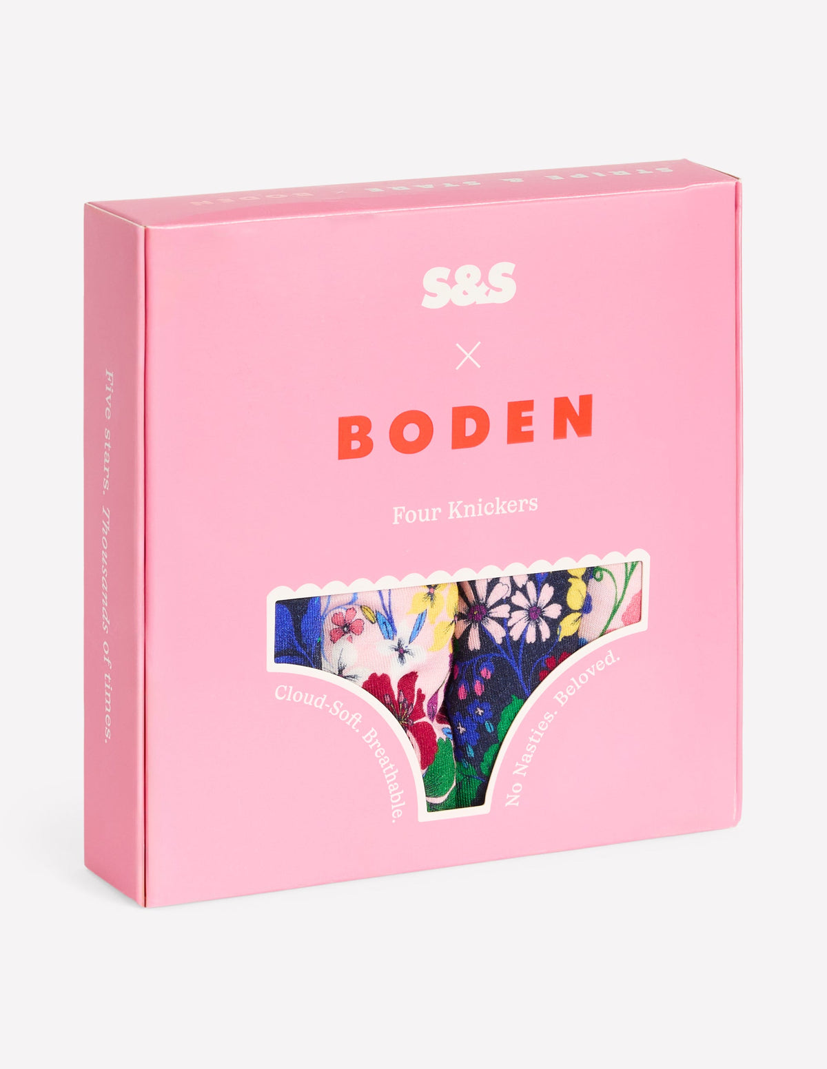 Stripe & Stare Slips mit hohem Bund-Blumenmix im 4er-Pack-2