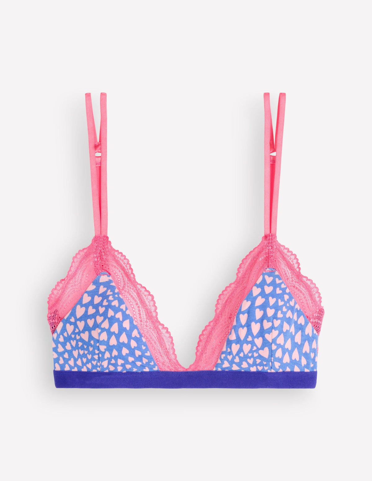 Soutien-gorge triangle à dentelle Stripe & Stare-Cœurs-1
