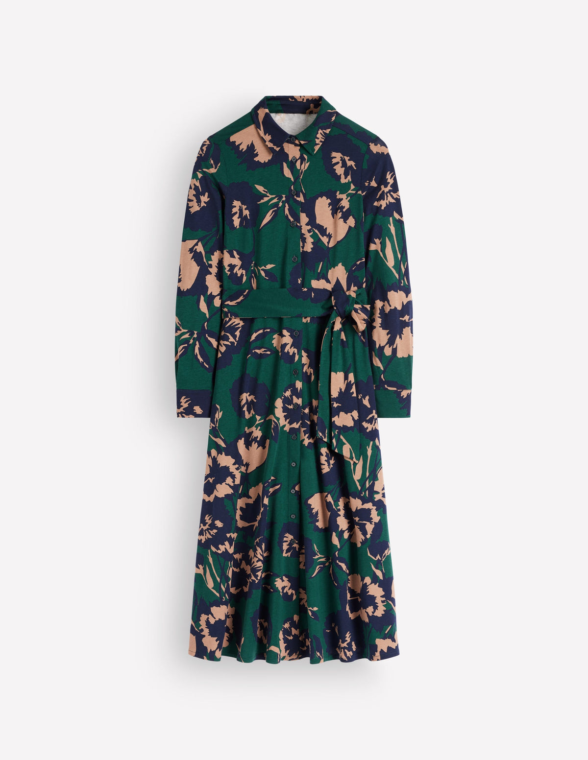 Marcia Jersey-Hemdblusenkleid-Seegras, Waldbrise - Image 5