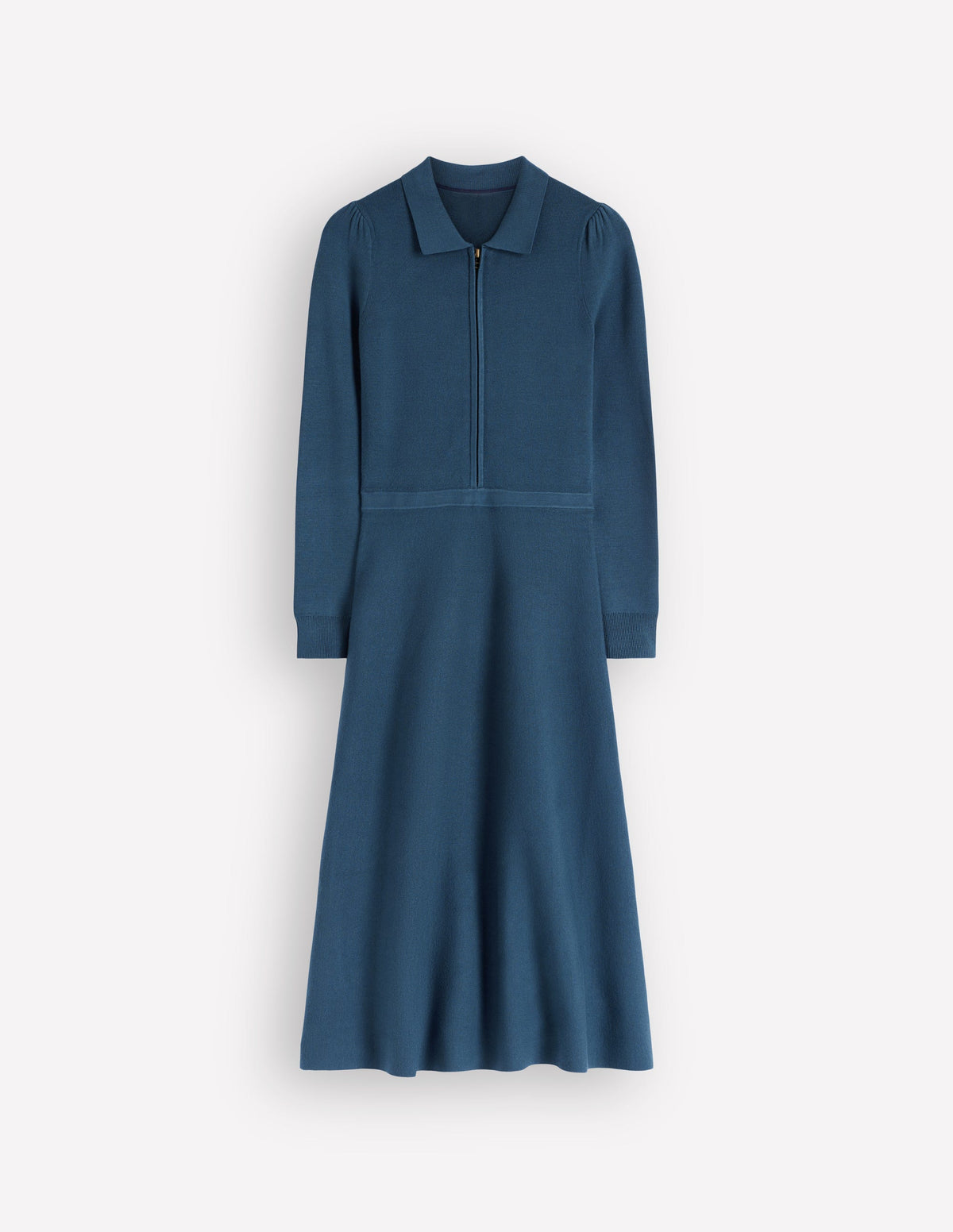 Fiona Strickkleid mit Reißverschluss vorn-Blau - Image 5