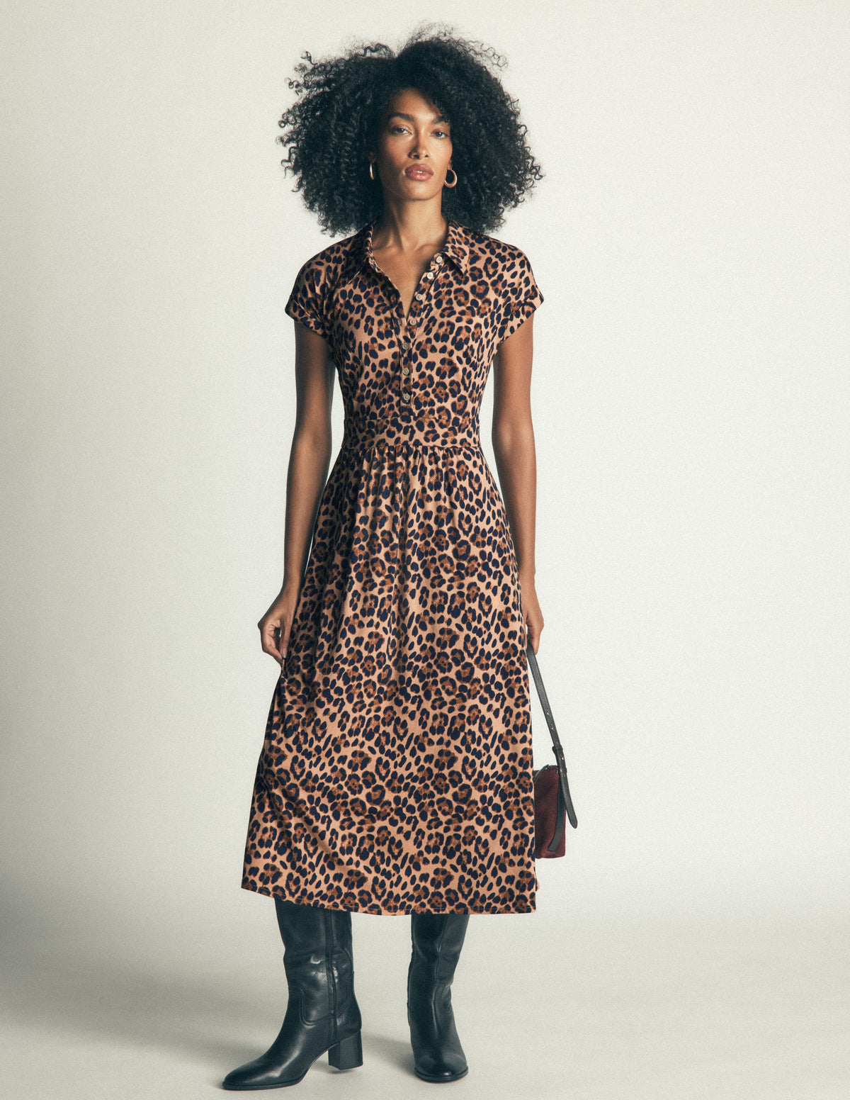 Robe-chemise Fae en jersey-Multi, motif Brushed Animal - Image 1