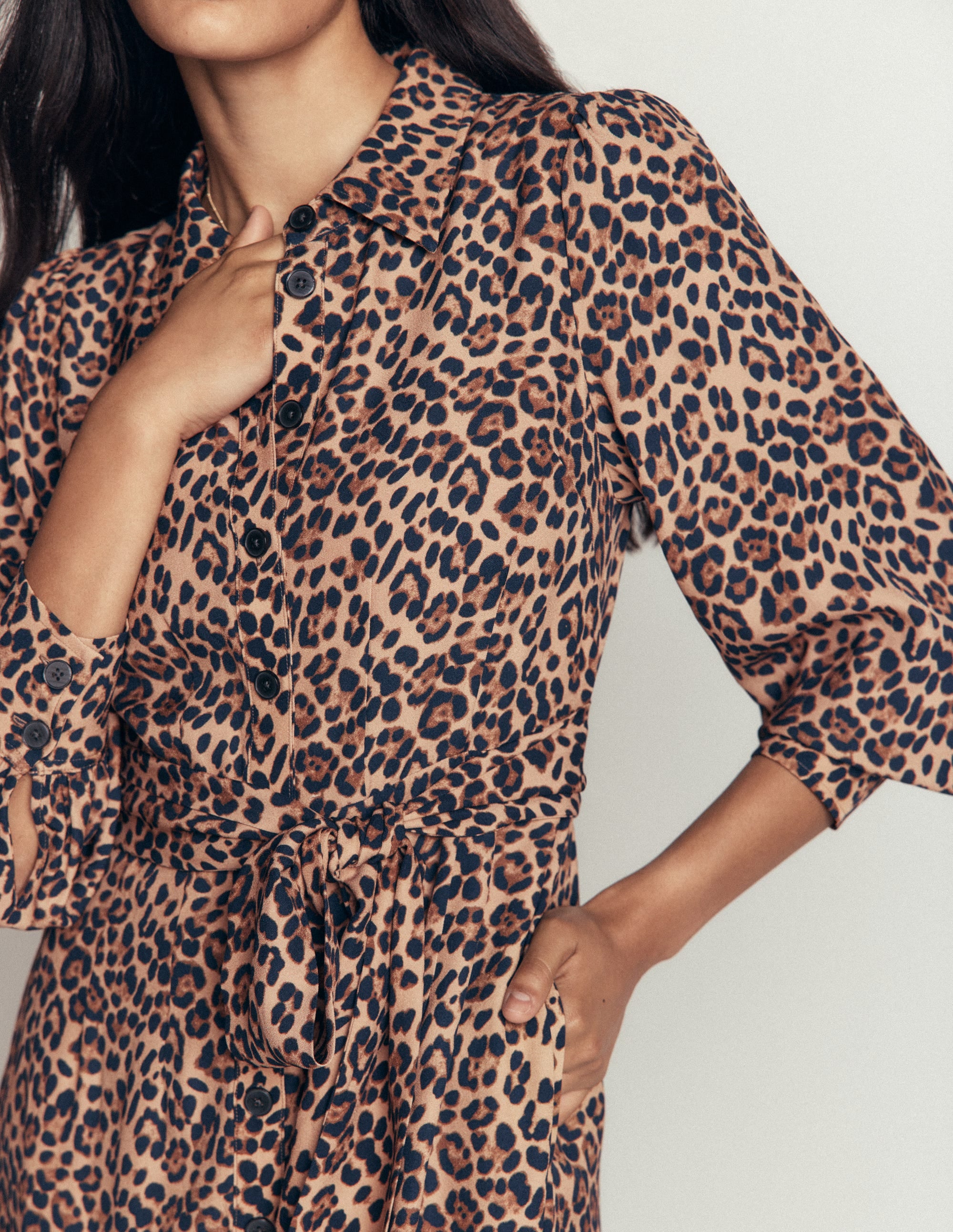 Maeve Occasion Shirt Dress-Animal Print - Image 2