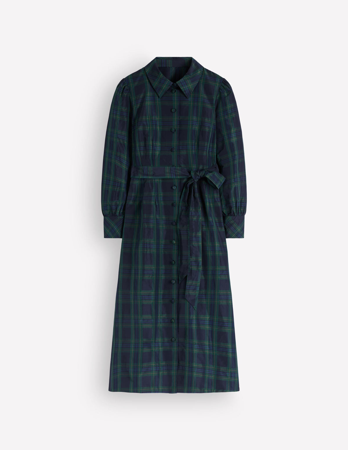 Maeve Hemdblusenkleid für besondere Anlässe-Marineblau, Grün und Blau Kariert - Image 6