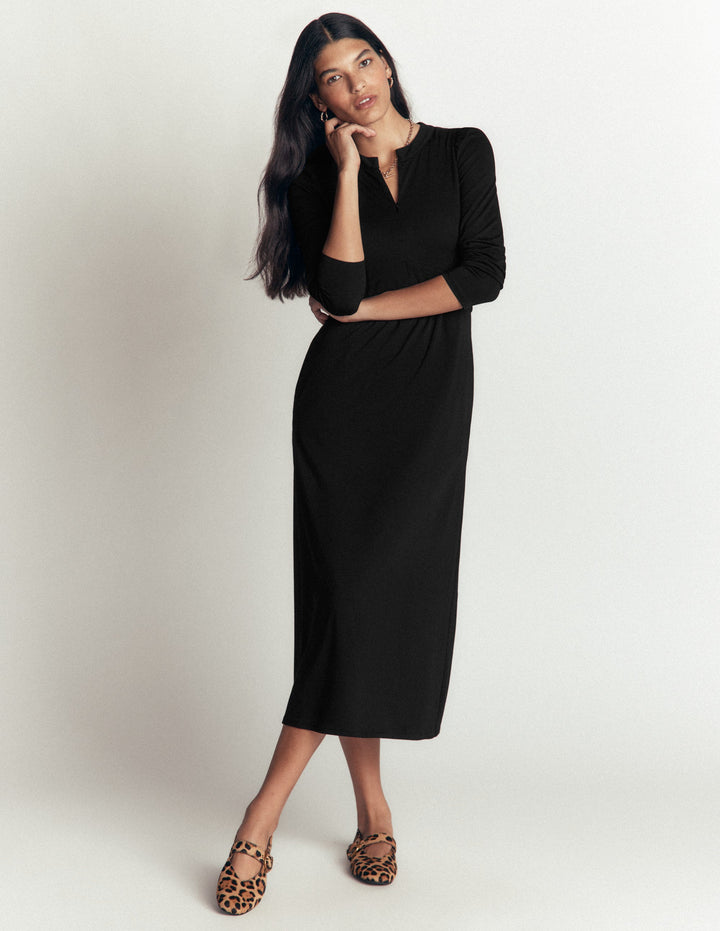 Hope Jerseykleid mit Reißverschlussdetail-Schwarz