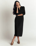 Hope Jerseykleid mit Reißverschlussdetail-Schwarz