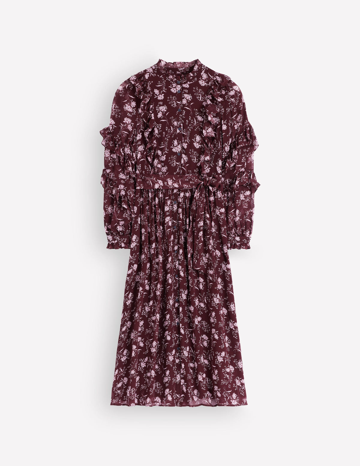 Rüschenkleid mit Bindeband-Braun, Verzauberte Zweige - Image 7