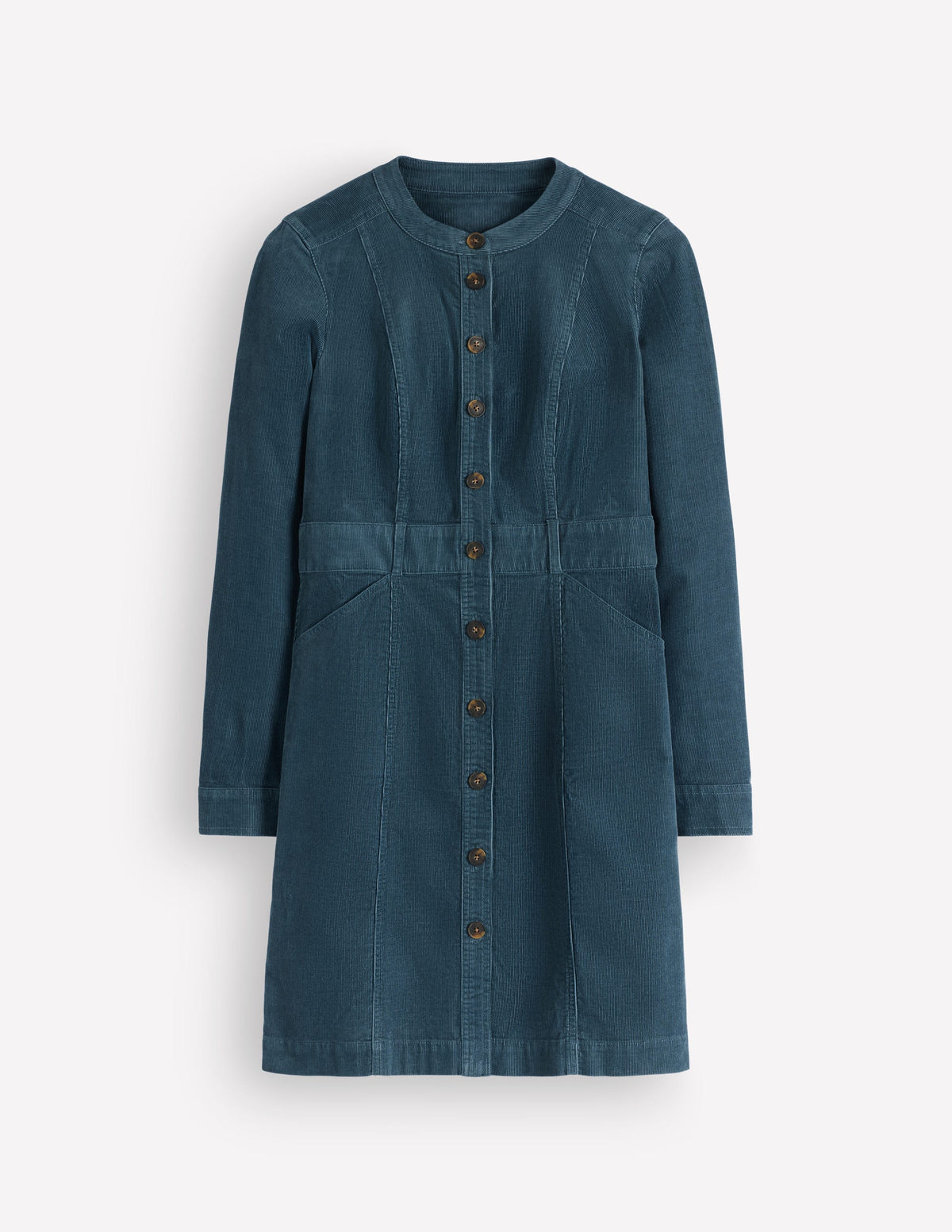 Robe courte Zara en velours côtelé-Bleu Orage-5