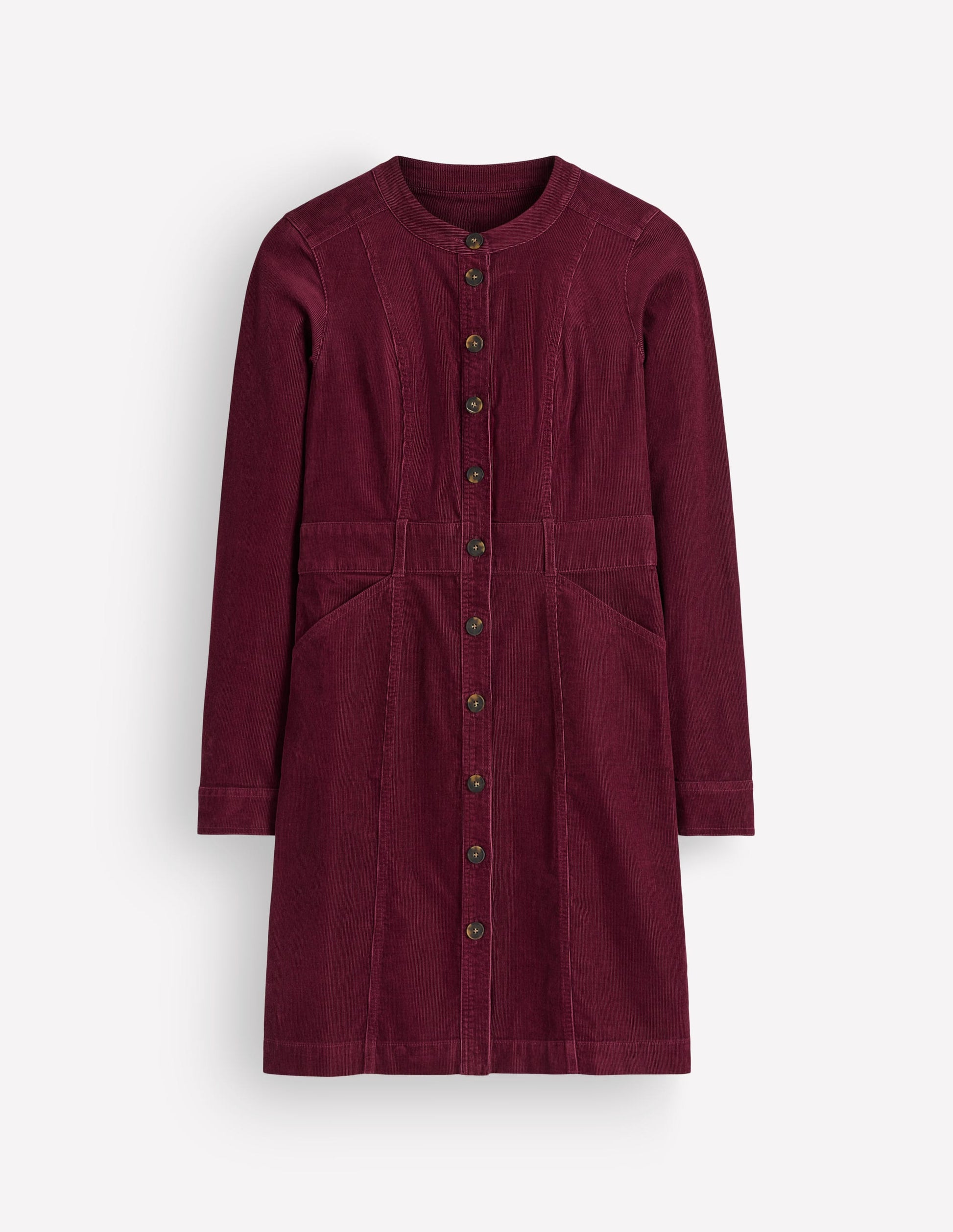 Robe courte Zara en velours côtelé-Glycine profond-5