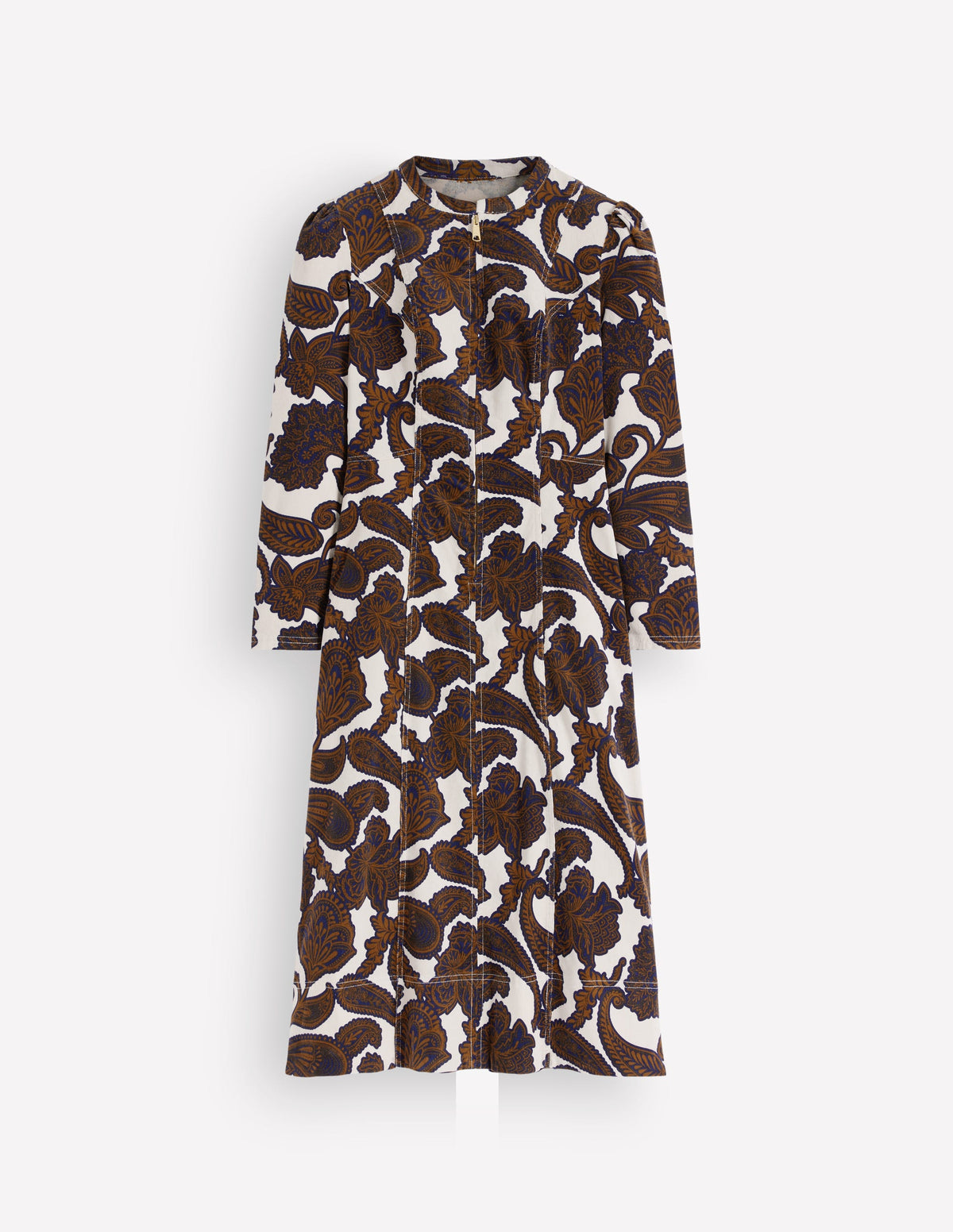 Una Cord-Midikleid-Mandelmilch Paisley-Bouquet-6