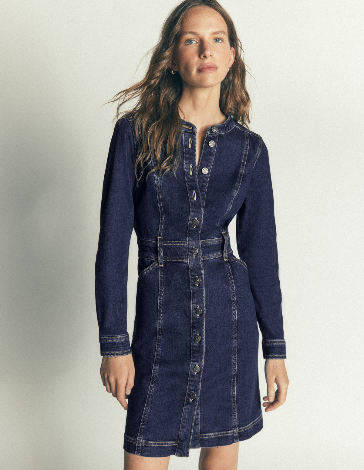 Zara Kurzes Jeanskleid-Dunkles Vintageblau - Image 4