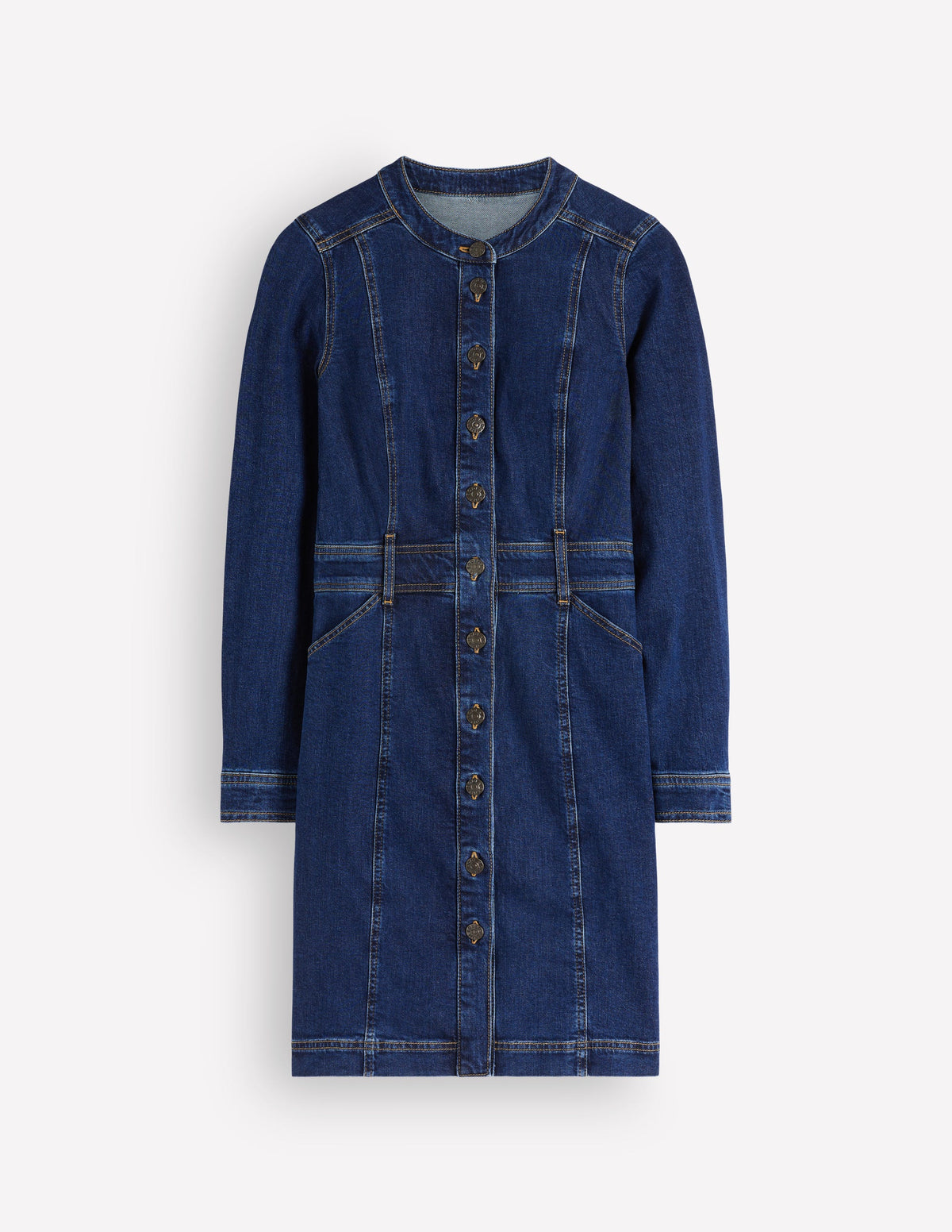 Zara Kurzes Jeanskleid-Dunkles Vintageblau-6