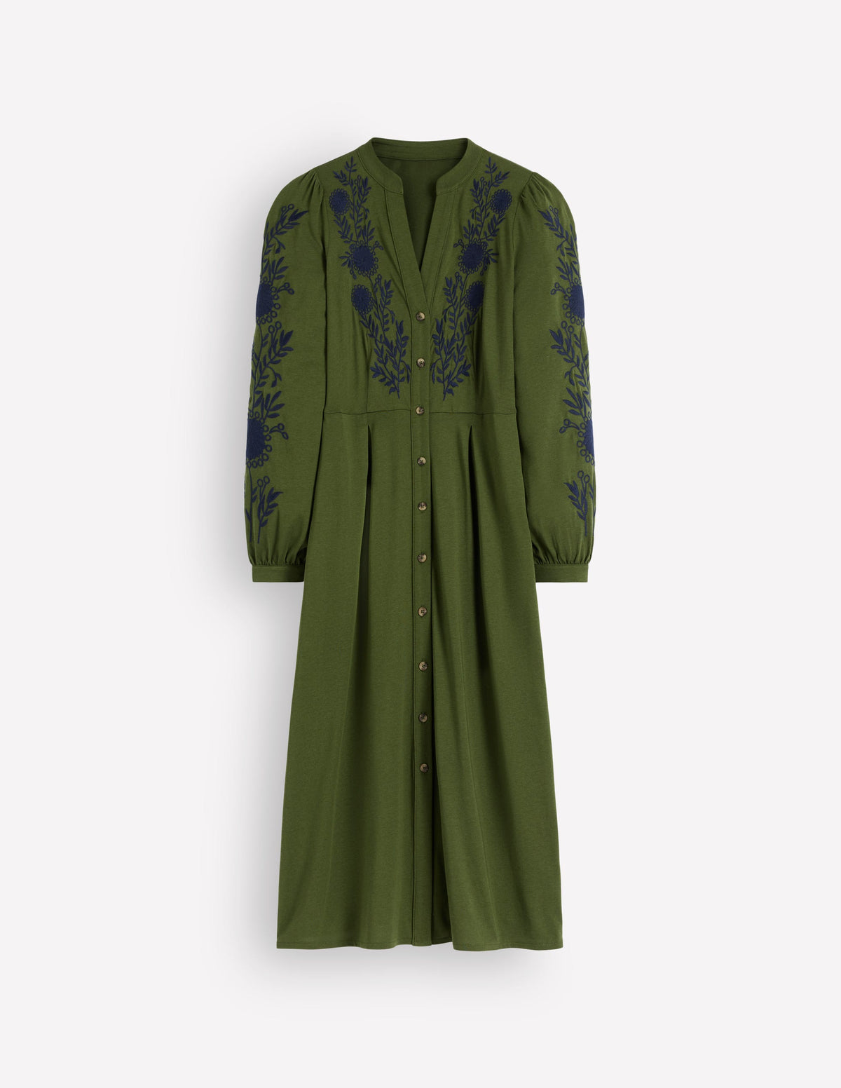 Robe midi Juliet en jersey-Broderie vert Brunswick - Image 7
