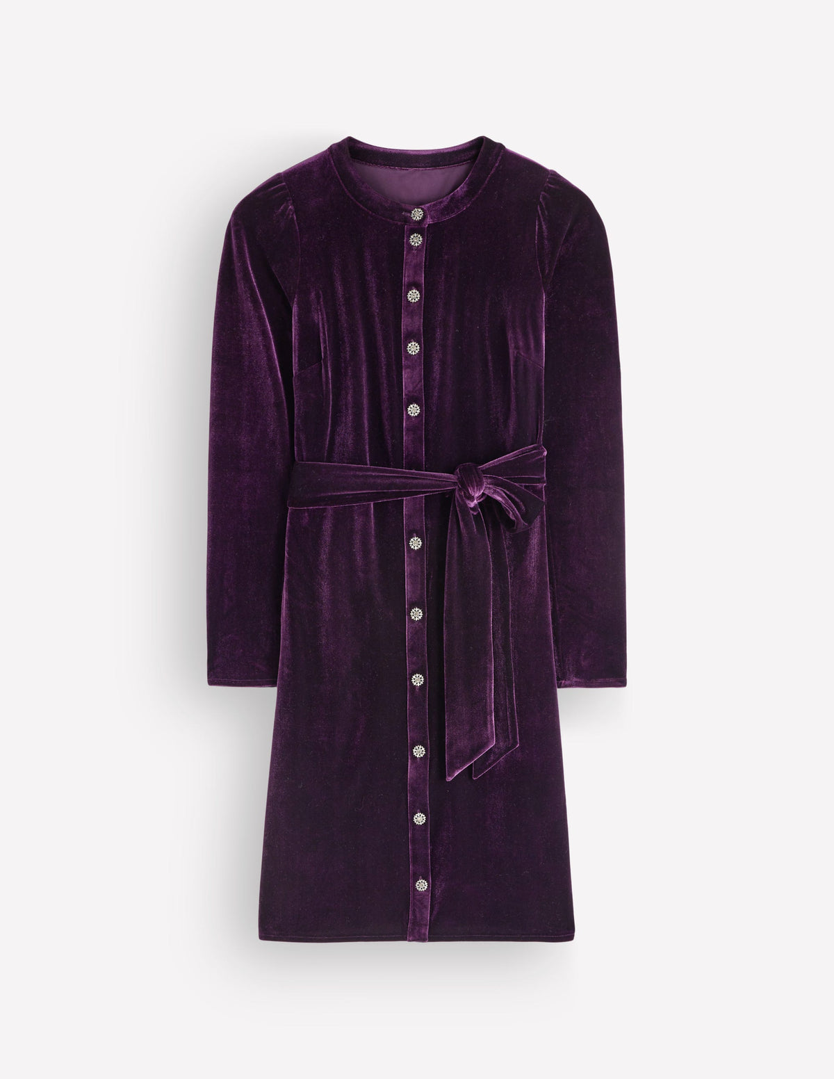 Honor Kurzes Samtkleid-Nachtschatten - Image 6
