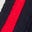 Geripptes Henley-Strickkleid-Marineblau
